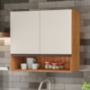 Armario Aereo 2 Portas 60 cm Islandia Cedro Areia RUDK