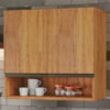Armario Aereo 2 Portas 60 cm Islandia Cedro RUDK