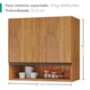 Armario Aereo 2 Portas 60 cm Islandia Cedro RUDK