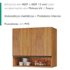 Armario Aereo 2 Portas 60 cm Islandia Cedro RUDK