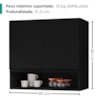 Armario Aereo 2 Portas 60 cm Islandia Preto RUDK