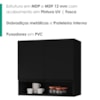 Armario Aereo 2 Portas 60 cm Islandia Preto RUDK