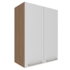 Armario Aereo 2 Portas 60 cm MDP CZ3141 Freijo Branco Tecno Mobili