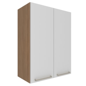 Armario Aereo 2 Portas 60 cm MDP CZ3141 Freijo Branco Tecno Mobili