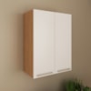 Armario Aereo 2 Portas 60 cm MDP CZ3141 Freijo Branco Tecno Mobili