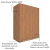 Armario Aereo 2 Portas 60 cm MDP CZ3141 Freijo Tecno Mobili