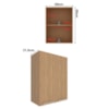 Armario Aereo 2 Portas 60 cm MDP CZ3141 Freijo Tecno Mobili
