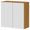Armario Aereo 2 Portas 70cm 2006803 Cinamomo Branco ARMoveis