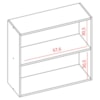 Armario Aereo 2 Portas 70cm 2006803 Cinamomo Branco ARMoveis
