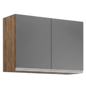 Armario Aereo 2 Portas 80 cm BP Isis Freijo Grafite Eratto Moveis