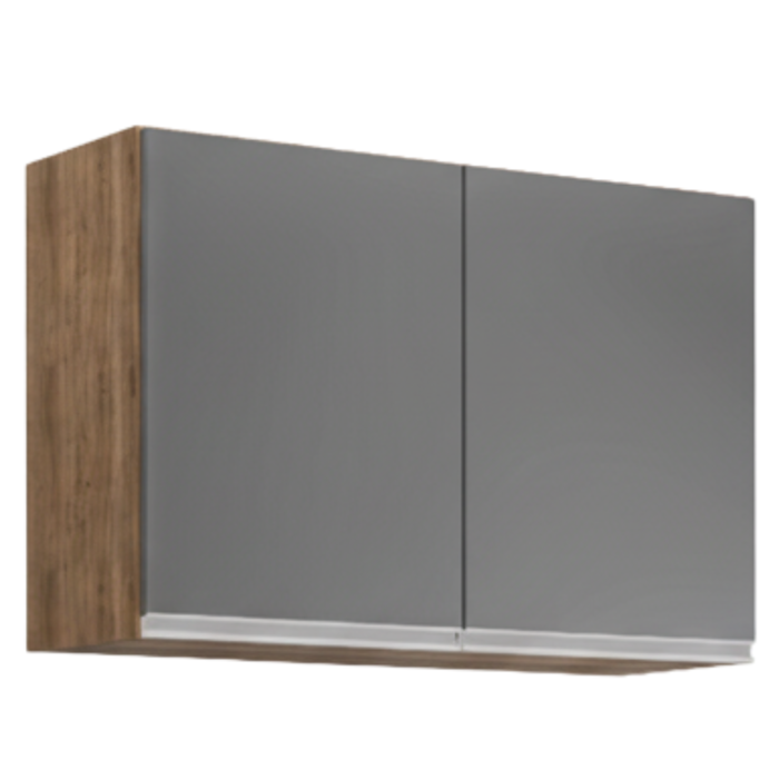 Armario Aereo 2 Portas 80 cm BP Isis Freijo Grafite Eratto Moveis