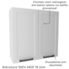 Armario Aereo 2 Portas 80 cm MDF CZ3314 Branco Tecno Mobili