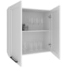 Armario Aereo 2 Portas 80 cm MDF CZ3314 Branco Tecno Mobili