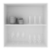Armario Aereo 2 Portas 80 cm MDF CZ3314 Branco Tecno Mobili