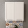 Armario Aereo 2 Portas 80 cm MDF CZ3314 Branco Tecno Mobili