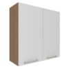 Armario Aereo 2 Portas 80 cm MDP CZ3115 Freijo Branco Tecno Mobili