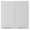 Armario Aereo 2 Portas 80 cm MDP CZ3115 Freijo Branco Tecno Mobili