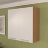 Armario Aereo 2 Portas 80 cm MDP CZ3115 Freijo Branco Tecno Mobili