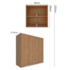 Armario Aereo 2 Portas 80 cm MDP CZ3115 Freijo Tecno Mobili