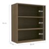 Armario Aereo 2 Portas 80 cm MDP Maxxi G764 Nogal Kappesberg