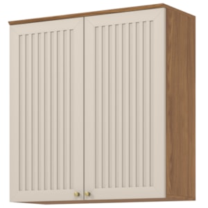 Armario Aereo 2 Portas 80 cm MDP Requinte C632 Nature Areia Henn