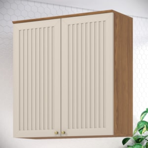 Armario Aereo 2 Portas 80 cm MDP Requinte C632 Nature Areia Henn