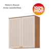 Armario Aereo 2 Portas 80 cm MDP Requinte C632 Nature Areia Henn