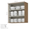 Armario Aereo 2 Portas 80 cm MDP Requinte C632 Nature Henn