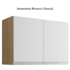 Armario Aereo 2 Portas 80cm Andreia Amendoa Branco REAJL Moveis