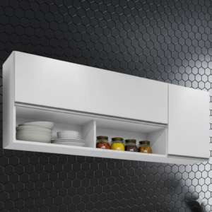 Armario Aereo 2 Portas BP 150 cm Maya Branco Eratto Moveis