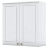 Armario Aereo 2 Portas MDF 80 cm Americana C356 Branco Henn