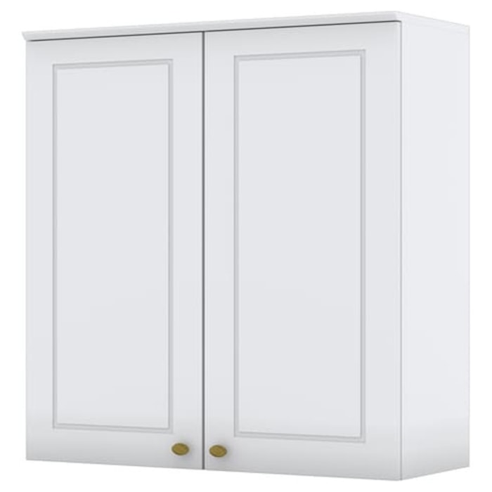 Armario Aereo 2 Portas MDF 80 cm Americana C356 Branco Henn
