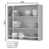 Armario Aereo 2 Portas MDF 80 cm Americana C356 Branco Henn