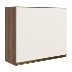 Armario Aereo 2 Portas MDF 80 cm Kali 12211 Carvalho Toq Off White Cetim Nicioli Armario Aereo 2 Portas MDF 80 cm Kali 12211 Carvalho Toq Off White Cetim Nicioli