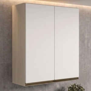 Armario Aereo 2 Portas MDF 80X90 cm Kali 119846 Bianco TOQ Branco Nicioli
