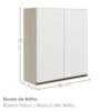 Armario Aereo 2 Portas MDF 80X90 cm Kali 119846 Bianco TOQ Branco Nicioli