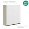 Armario Aereo 2 Portas MDF 80X90 cm Kali 119846 Bianco TOQ Branco Nicioli