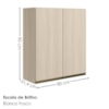 Armario Aereo 2 Portas MDF 80X90 cm Kali 119846 Bianco TOQ Nicioli
