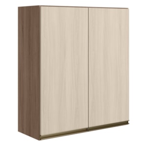 Armario Aereo 2 Portas MDF 80X90 cm Kali 119846 Carvalho TOQ Bianco Nicioli