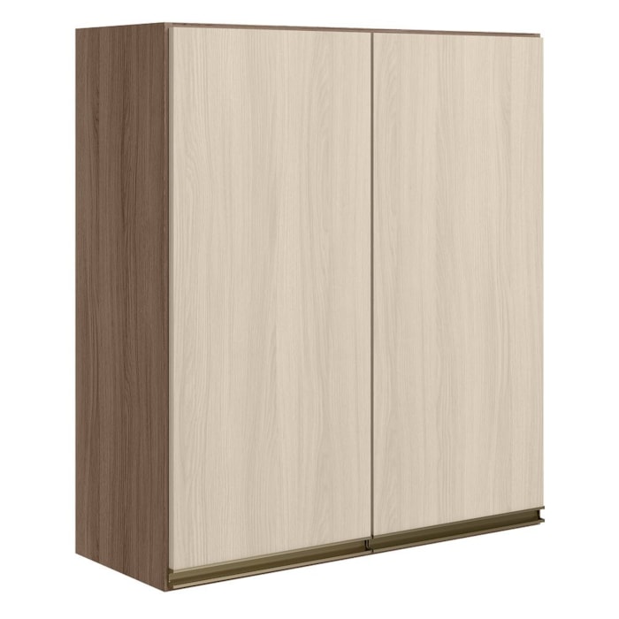 Armario Aereo 2 Portas MDF 80X90 cm Kali 119846 Carvalho TOQ Bianco Nicioli