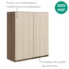 Armario Aereo 2 Portas MDF 80X90 cm Kali 119846 Carvalho TOQ Bianco Nicioli