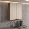 Armario Aereo 2 Portas MDF 80X90 cm Kali 119846 Carvalho TOQ Bianco Nicioli