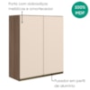 Armario Aereo 2 Portas MDF 80X90 cm Kali 119846 Carvalho TOQ Off White Nicioli