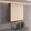 Armario Aereo 2 Portas MDF 80X90 cm Kali 119846 Carvalho TOQ Off White Nicioli