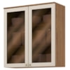 Armario Aereo 2 Portas Vidro 80 cm Requinte C647 Nature Areia Henn