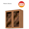 Armario Aereo 2 Portas Vidro 80 cm Requinte C647 Nature Henn