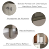 Armario Aereo 2 Portas Vidro E Balcao com Tampo MDF 80 cm Duna Cristal Henn