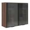 Armario Aereo 2 Portas Vidro MDF 80 cm Kali 122118 Carvalho TOQ Nicioli