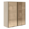 Armario Aereo 2 Portas Vidro MDF 80X90 cm Kali 1198462 Bianco TOQ Nicioli