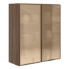 Armario Aereo 2 Portas Vidro MDF 80X90 cm Kali 1198462 Carvalho TOQ Nicioli